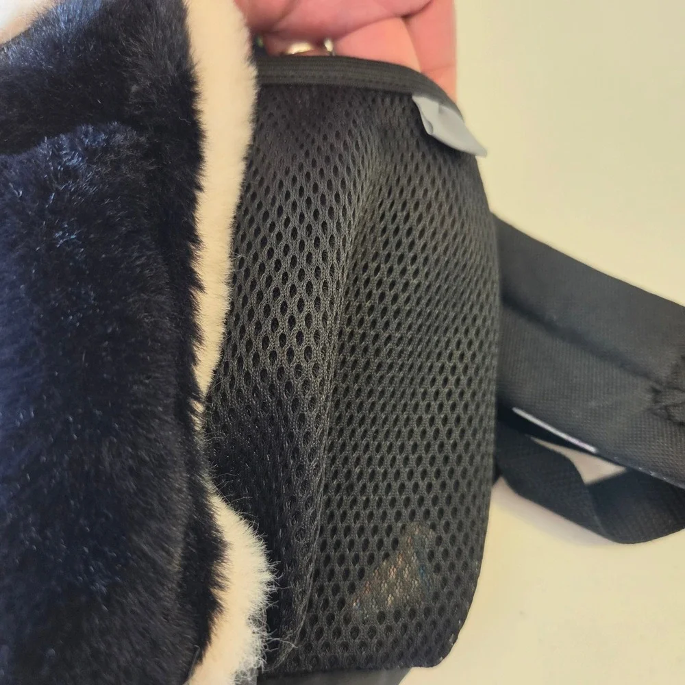 Squishmallows Cam the Cat Plush Backpack Black Calico Faux Fur Kids School Bag